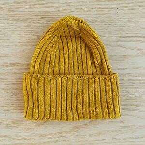 Kids Mustard Knit Beanie